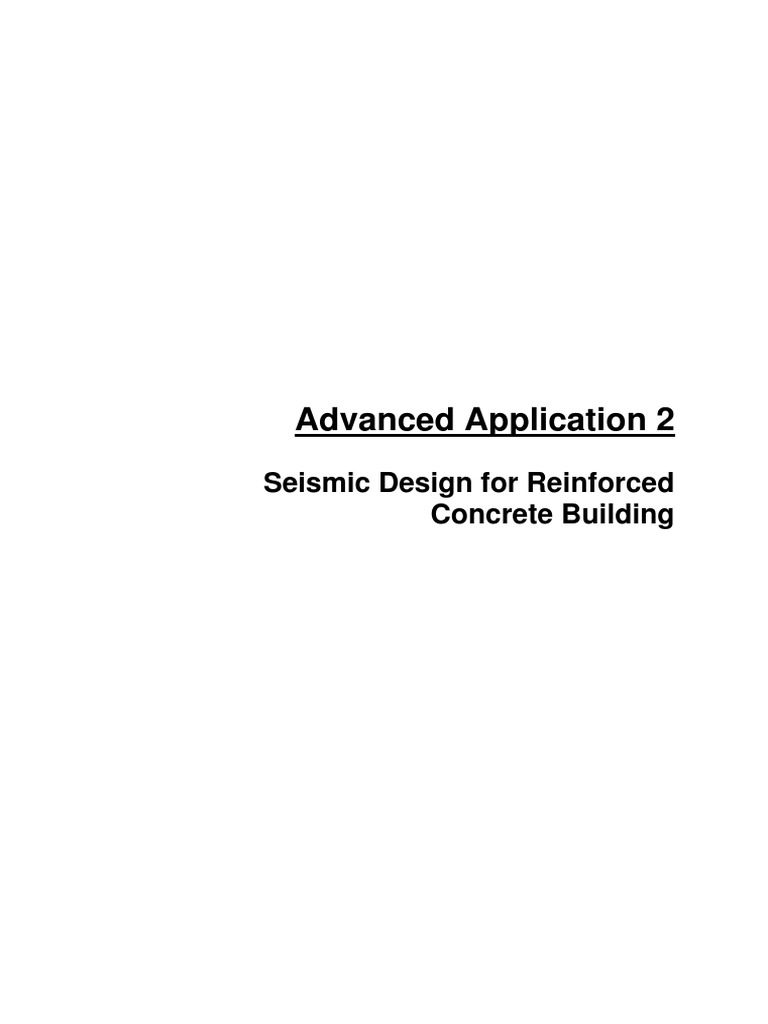 App2 Seismic Design For RC Building PDF Structural Load Concrete
