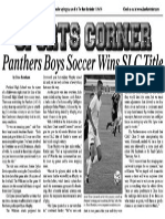Panthers Boys Soccer Wins SLC Title