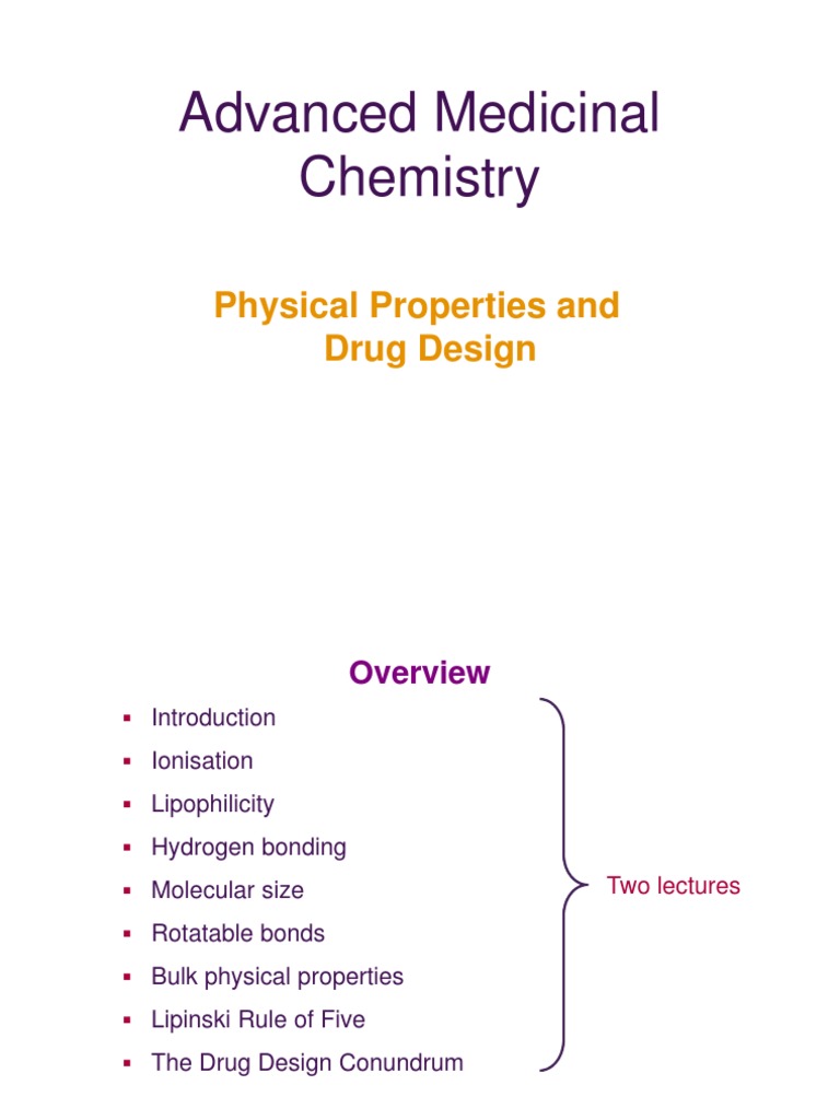 Medicinal Chemistry: Drug Design Essentials | PDF | Hydrogen | Chemical ...