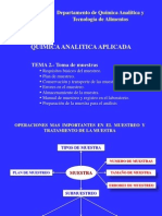 Quimica Analitica Aplicada: Departamento de Química Analítica y Tecnología de Alimentos