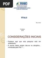 Modelo de Apresentação Do Projeto