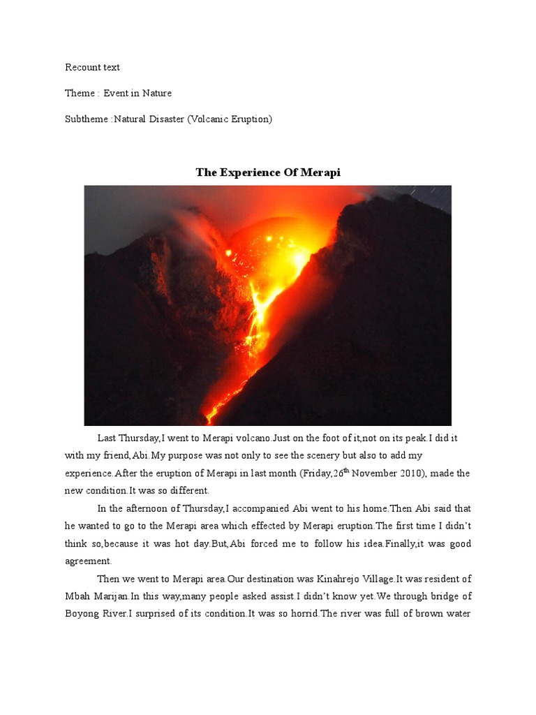 The Experience of Merapi | PDF | Poetry