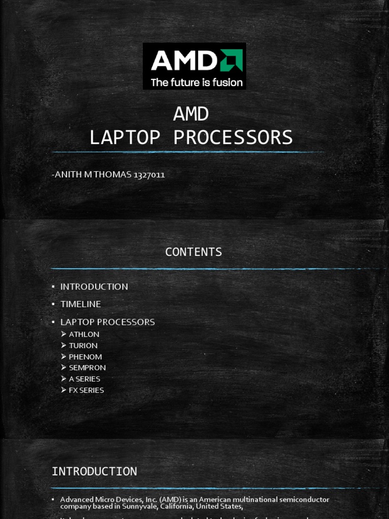 AMD Laptop Processors | PDF | Advanced Micro Devices | X86 Architecture