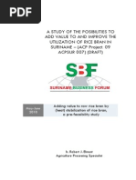 A Study of the Posibilities to Improve the Utilization of Rice Bran in Suriname-final Draft 2
