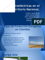 Hidroeléctricas en El Territorio Nacional Colombiano