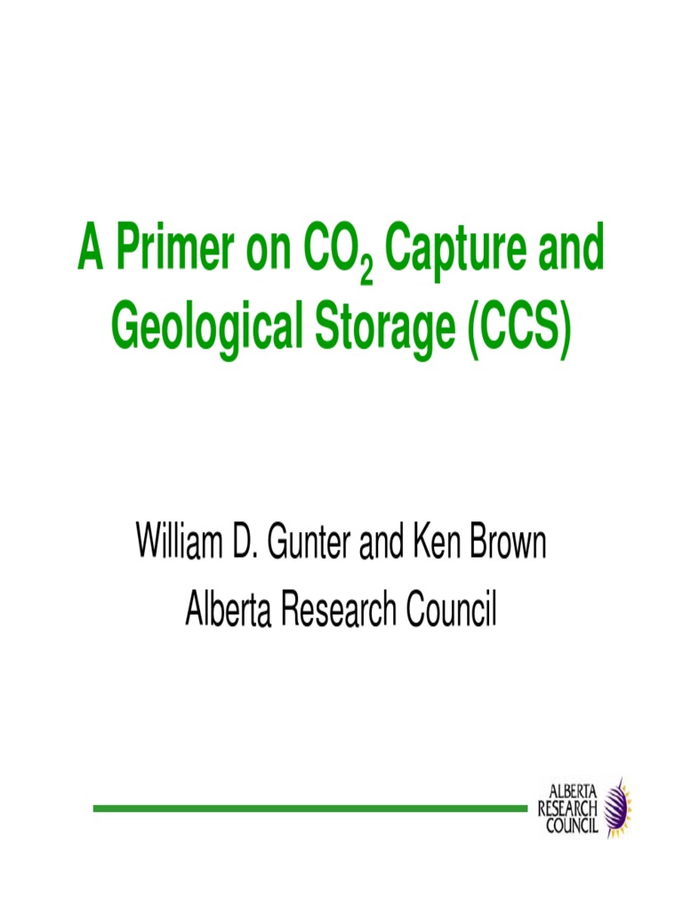 A Primer On CO2 Capture and Geological Storage (CCS) | PDF | Carbon ...