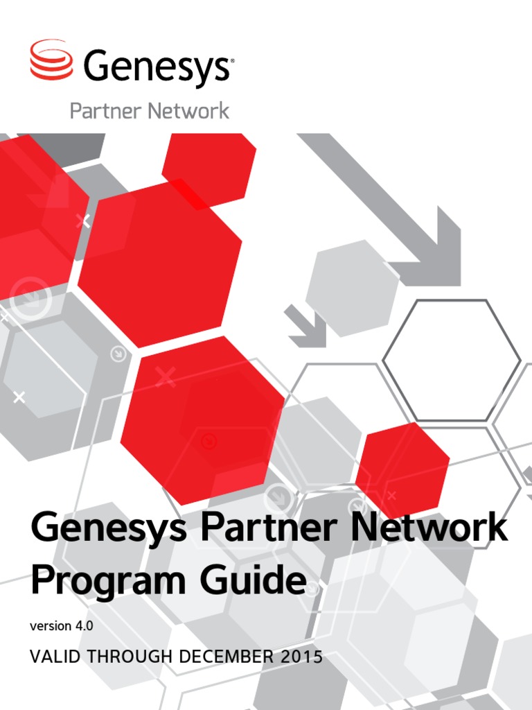 Genesys Partner Network Program Guide Cloud Computing Software As A