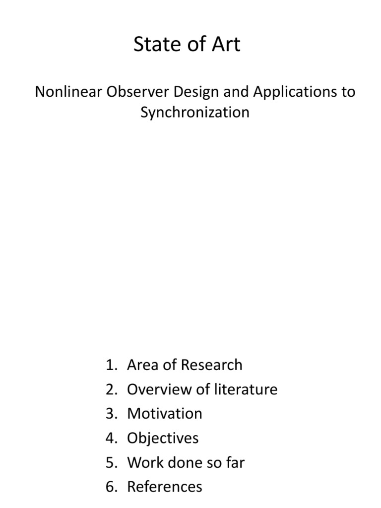 Nonlinear Observer Design for Synchronization | PDF | Control Theory ...