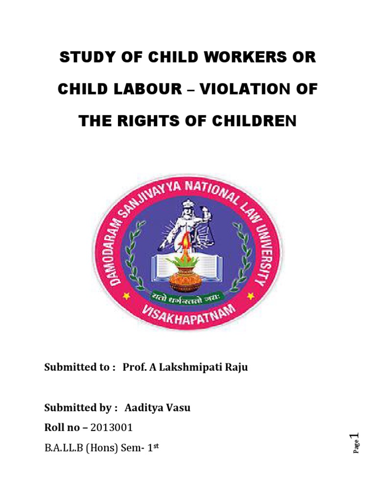 Study of Child Labor | PDF | Child Labour | Sexual Slavery