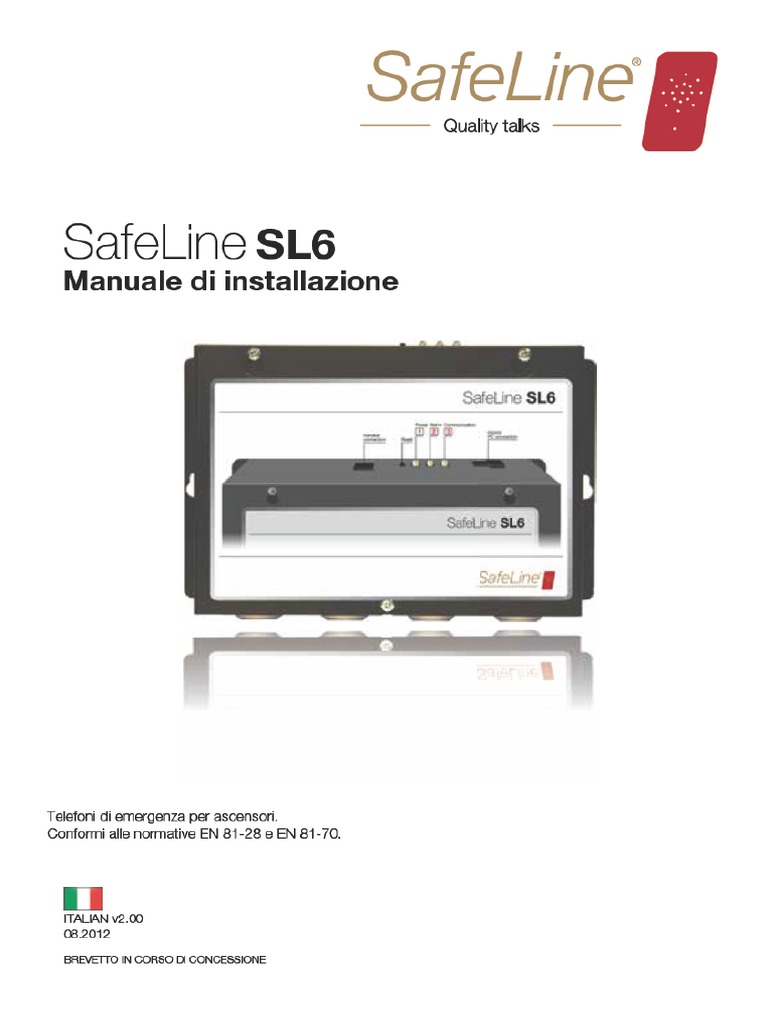 (DOCS0153) SL6 Manual v2.00 IT PDF | PDF