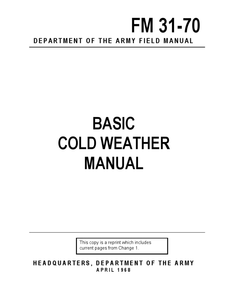 Army fm31 70 Basic Cold Weather Manual Glove Sock