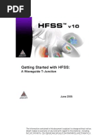 Getting Started With HFSS:: A Waveguide T-Junction