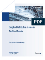 Surplus Distribution Issues In: Takaful and Retakaful