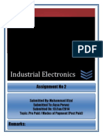 Industrial Electronics: Assignment No 2