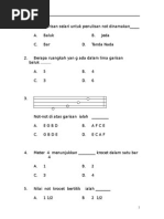 Ujian Bulanan Pendidikan Muzik Tahun 4