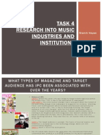 Task 4 Research Into Music Industries and Institutions