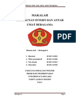 Makalah Kerukunan Intern Dan Antar Umat Beragama