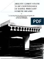 SLS Aspects of Continuous Bridges Using Precast Beams