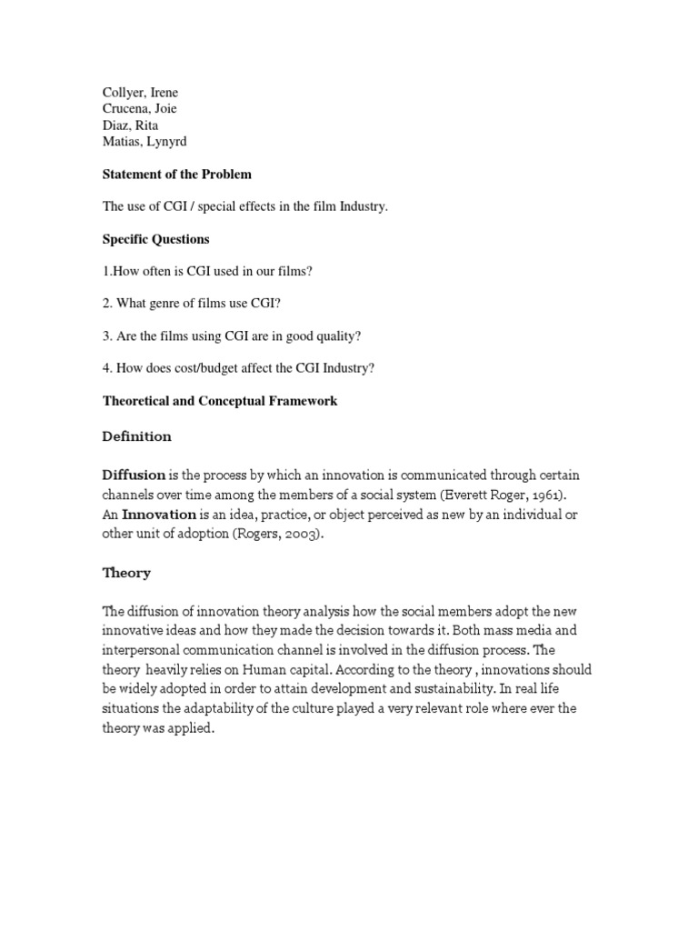 Impact of CGI in Film Industry Analysis | PDF