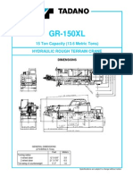 GR-150XL: 15 Ton Capacity (13.6 Metric Tons) Hydraulic Rough Terrain Crane