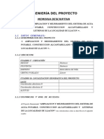 Informe Tecnico Y Memoria Agua LLACON