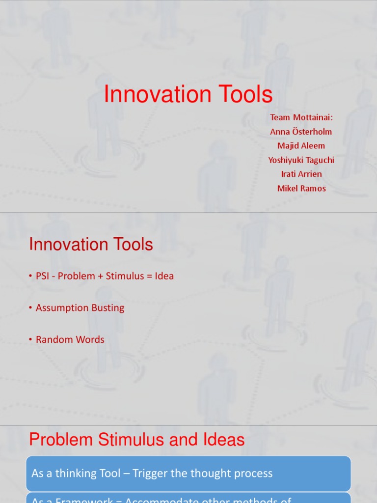 Innovation Tools for Idea Generation | PDF