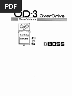 Manual Do Boss OD-3 | PDF