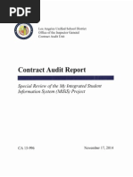 LAUSD Office of The Inspector General Special Contract Audit Review of MiSiSProject