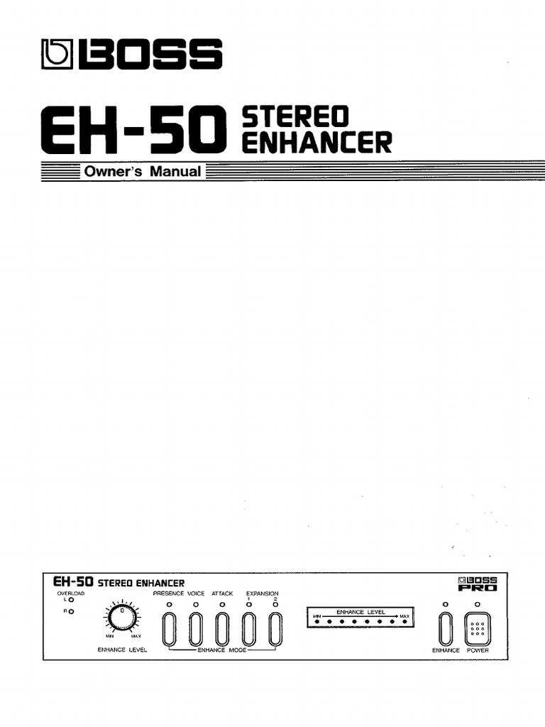 EH-50 Owner's Manual | PDF