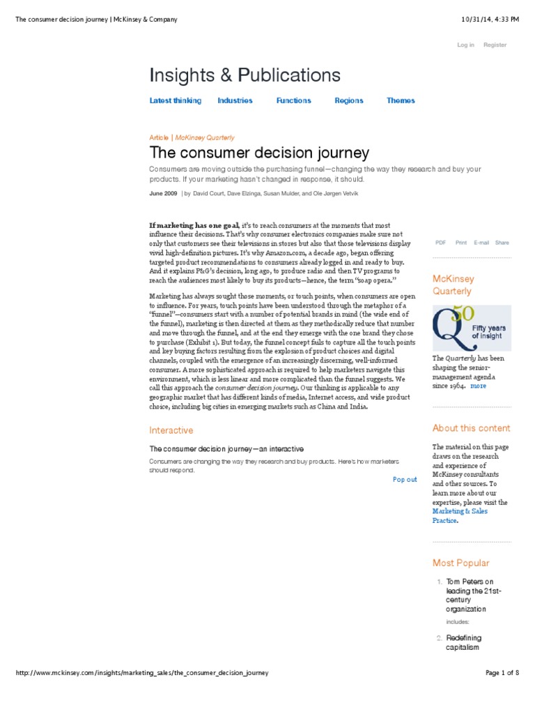 Understanding the Consumer Decision Journey | PDF | Brand | Marketing