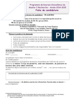 Fiche Candidature2014