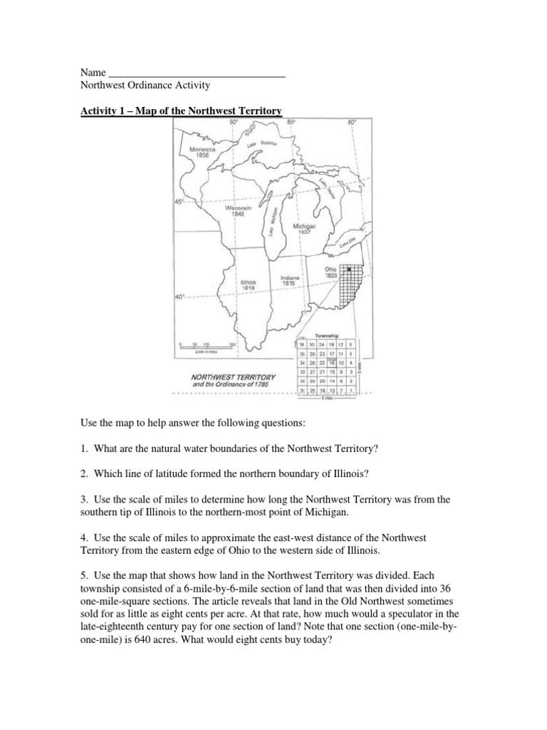 Northwest Ordinance Activity | PDF | Jury Trial | Habeas Corpus