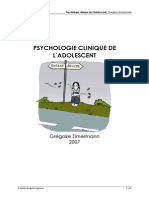 Psychologie Clinique de Ladolescent Notes de Cours 2007 Camille Angelo Aglione