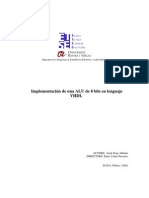 Implementacion de VHDL en 8 Bits