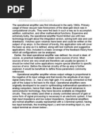 Operational Amplifiers (OP AMP