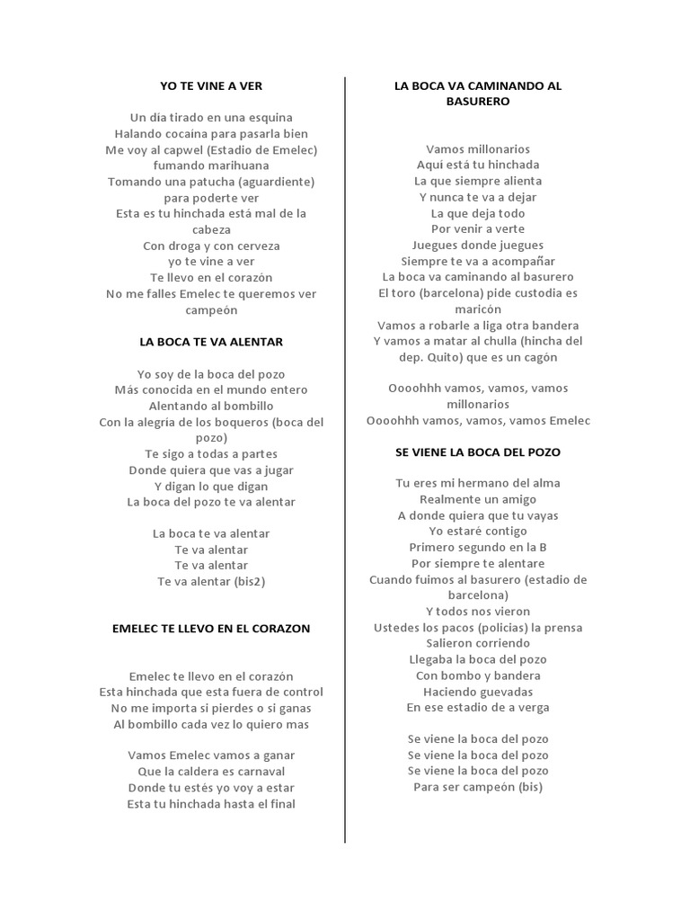 Emelec Letras | PDF