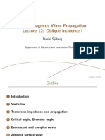 Electromagnetic Wave Propagation Lecture 12: Oblique Incidence I