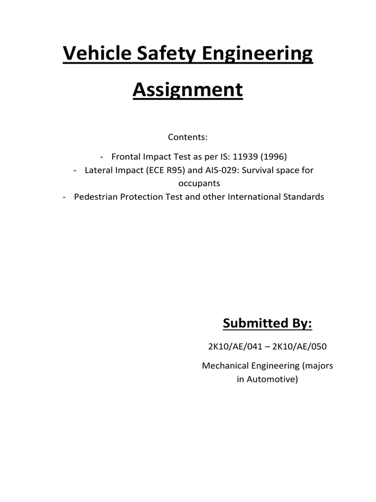 Crash Tests Front Side PDF Truck Airbag