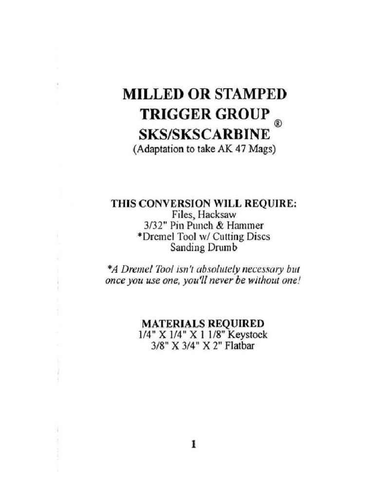 Sks To Ak Mags Conversion | PDF