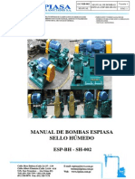 Manual de Instrucciones Bomba ESPIASA ESP-BH-SH-002 - Sello Humedo - SHOUGANG PDF