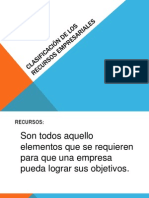 Clasificación de Los Recursos Empresariales