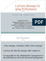 The Role of Line Manager in Managing Performance