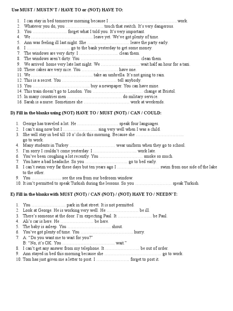 modal verbs practice