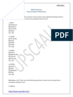 IBPS PO III Exam General English Model Paper