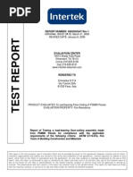 INTERTEK Fire Resistance Floor Panel