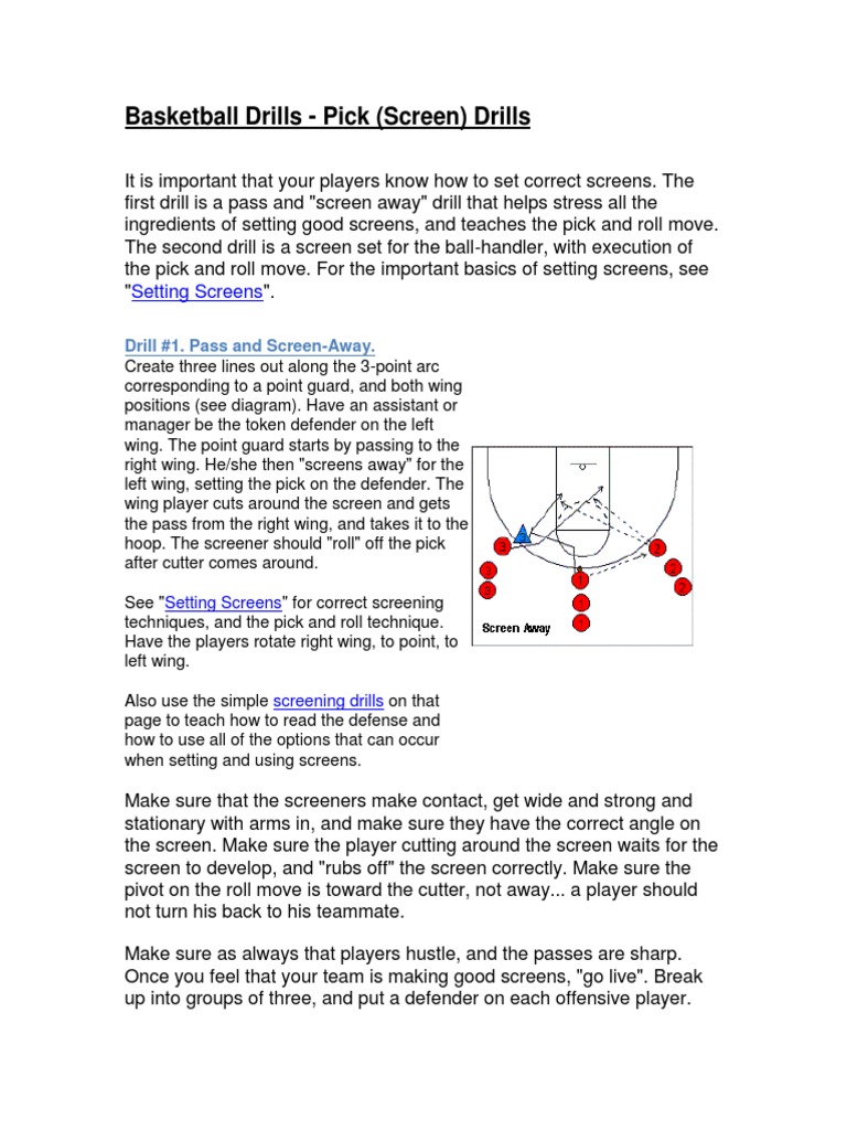 Basketball Offensive Drills PDF Leisure Ball Games