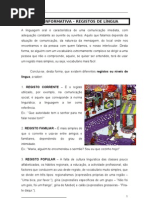 FICHA INFORMATIVA - Registos de língua.