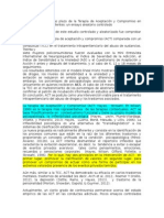 Los Resultados A Largo Plazo de La Terapia de Aceptación y Compromiso