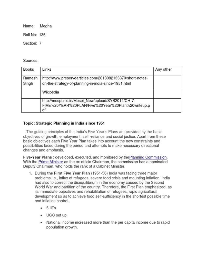 Strategic Planning in India: 1951-2007 | PDF | Economic Growth | Economics