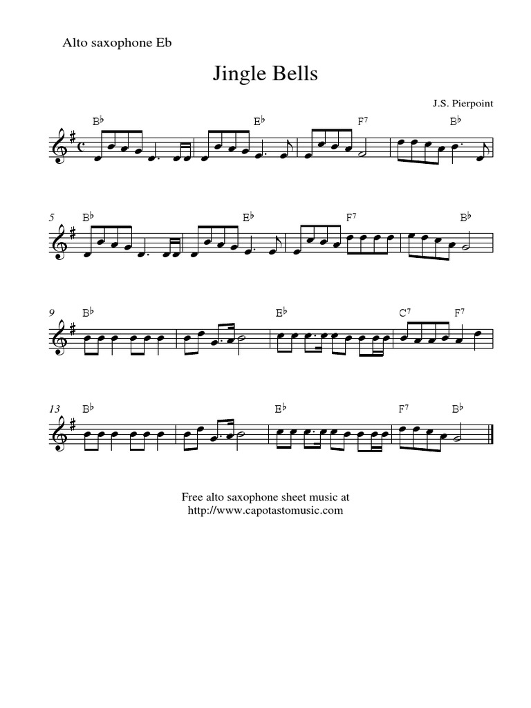 Jingle Bells Alto Saxophone Sheet music for Saxophone alto (Solo)